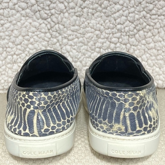 Cole Haan Woman's Bowie Snake Print Leather Slip On Casual Sneakers Shoes SZ 6B - Picture 4 of 11